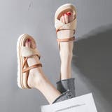 ベージュ | フラットサンダル レディース 厚底 靴 | Miniministore
