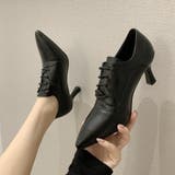 ブラック*A(クロコ) | アンクル丈ブーティ ハイヒール 韓国風 オフィスカジュアル | Miniministore