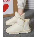 アイボリー | ムートンブーツ PUレザー 裏起毛ブーツ | Miniministore