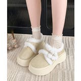 ベージュ | もこもこファー厚底ムートンシューズ裏起毛 | SUNSHINE CLOSET