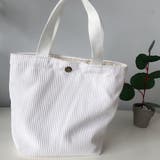 ホワイト | コーデュロイ ミニトートバッグ レディース | Miniministore