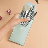 ミントグリーン | メイクブラシ8本セット携帯用 ケース付き | ANGELCLOSET