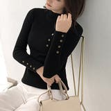 ブラック | ニットトップス レディース 長袖 | Miniministore