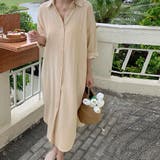 ベージュ | シャツワンピース ロングシャツカーデ | Miniministore