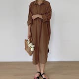 ブラウン | シャツワンピース ロングシャツカーデ | Miniministore