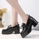 厚底パンプス 黒 レディース スクエアトゥ | Miniministore | 詳細画像7