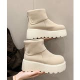 厚底ショートブーツ 秋冬シューズ美脚脚長 | Miniministore | 詳細画像18 