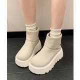 厚底ショートブーツ 秋冬シューズ美脚脚長 | Miniministore | 詳細画像5 