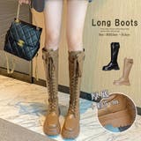 厚底 ロングブーツ レースアップ 韓国風 | Miniministore | 詳細画像1
