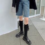 厚底 ロングブーツ レースアップ 韓国風 | Miniministore | 詳細画像7