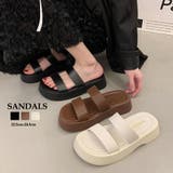 厚底サンダル ベルトフラットサンダル美脚 | Miniministore | 詳細画像1 