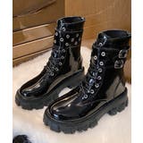 厚底ショートブーツ 黒ストームブーツ美脚 | Miniministore | 詳細画像7 