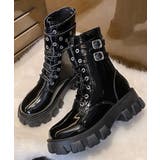 厚底ショートブーツ 黒ストームブーツ美脚 | Miniministore | 詳細画像8 