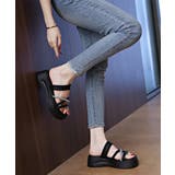 厚底サンダル クロスストラップ夏靴 軽量 | Miniministore | 詳細画像11