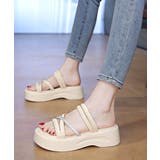 厚底サンダル クロスストラップ夏靴 軽量 | Miniministore | 詳細画像7