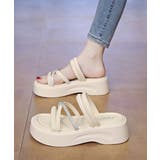 厚底サンダル クロスストラップ夏靴 軽量 | Miniministore | 詳細画像9