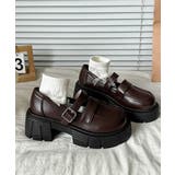 ダブルベルト厚底ローファー 韓国風美脚靴 | Miniministore | 詳細画像17