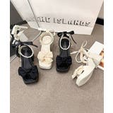 リボン厚底サンダル パールストラップ美脚 | Miniministore | 詳細画像12