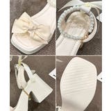 リボン厚底サンダル パールストラップ美脚 | Miniministore | 詳細画像16