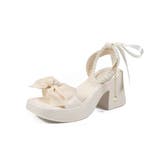 リボン厚底サンダル パールストラップ美脚 | Miniministore | 詳細画像18