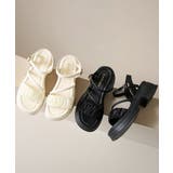 厚底サンダル 太ヒールフリルサンダル美脚 | Miniministore | 詳細画像14