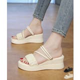 厚底ストラップサンダル美脚ウェッジソール | Miniministore | 詳細画像1 