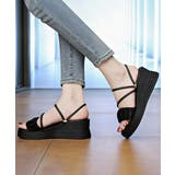 厚底ストラップサンダル美脚ウェッジソール | Miniministore | 詳細画像8 