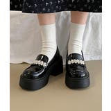 パールビジュー厚底ローファー フェミニン | Miniministore | 詳細画像3 