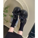 チェックリボン厚底ローファーレースアップ | Miniministore | 詳細画像11 