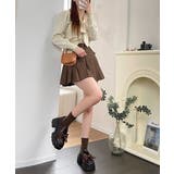 チェックリボン厚底ローファーレースアップ | Miniministore | 詳細画像19 