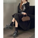 チェックリボン厚底ローファーレースアップ | Miniministore | 詳細画像4 