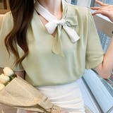 ボウタイブラウスフレア袖レディース 無地 | Miniministore | 詳細画像10