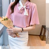 ボウタイブラウスフレア袖レディース 無地 | Miniministore | 詳細画像13