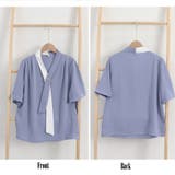 ボウタイブラウスフレア袖レディース 無地 | Miniministore | 詳細画像3