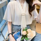 ボウタイブラウスフレア袖レディース 無地 | Miniministore | 詳細画像5