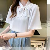 ボウタイブラウスフレア袖レディース 無地 | Miniministore | 詳細画像6