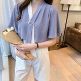ボウタイブラウスフレア袖レディース 無地 | Miniministore | 詳細画像7