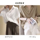 スキッパーシャツ シフォンシャツブラウス | Miniministore | 詳細画像2