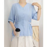 ドロストシャツブラウス パール付夏服半袖 | Miniministore | 詳細画像12