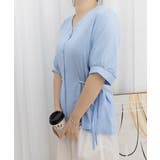 ドロストシャツブラウス パール付夏服半袖 | Miniministore | 詳細画像13