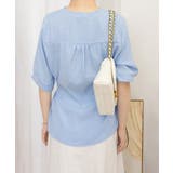 ドロストシャツブラウス パール付夏服半袖 | Miniministore | 詳細画像14