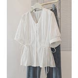 ドロストシャツブラウス パール付夏服半袖 | Miniministore | 詳細画像16