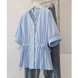 ドロストシャツブラウス パール付夏服半袖 | Miniministore | 詳細画像17