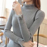 グレー | リブニット トップス レディース | Miniministore