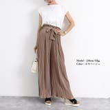 プリーツ ワイドパンツ ハイウエスト脚長 | Miniministore | 詳細画像17 