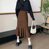 マーメイドスカート秋冬 ロングスカート黒 | Miniministore | 詳細画像8 