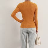 ニットトップス 胸開き プチハイネック | Miniministore | 詳細画像12 