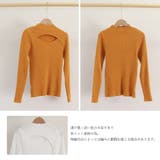 ニットトップス 胸開き プチハイネック | Miniministore | 詳細画像14 