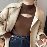 ニットトップス 胸開き プチハイネック | Miniministore | 詳細画像5 