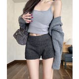 チャコールグレー | ショートニットパンツ 暖かい短パン 春秋 | Miniministore